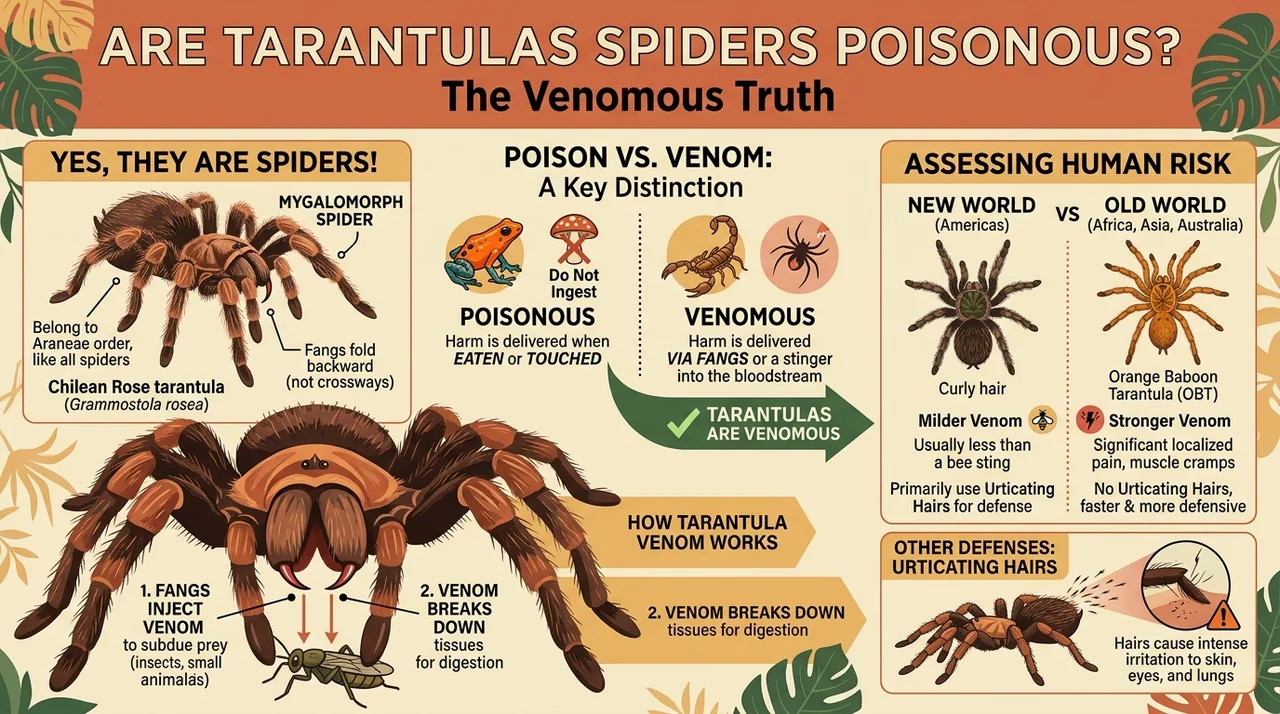 Are tarantulas spiders poisonous? Are tarantulas spiders poisonous?