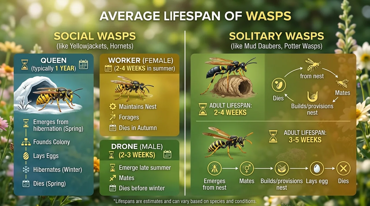 How long do wasps live? How long do wasps live?