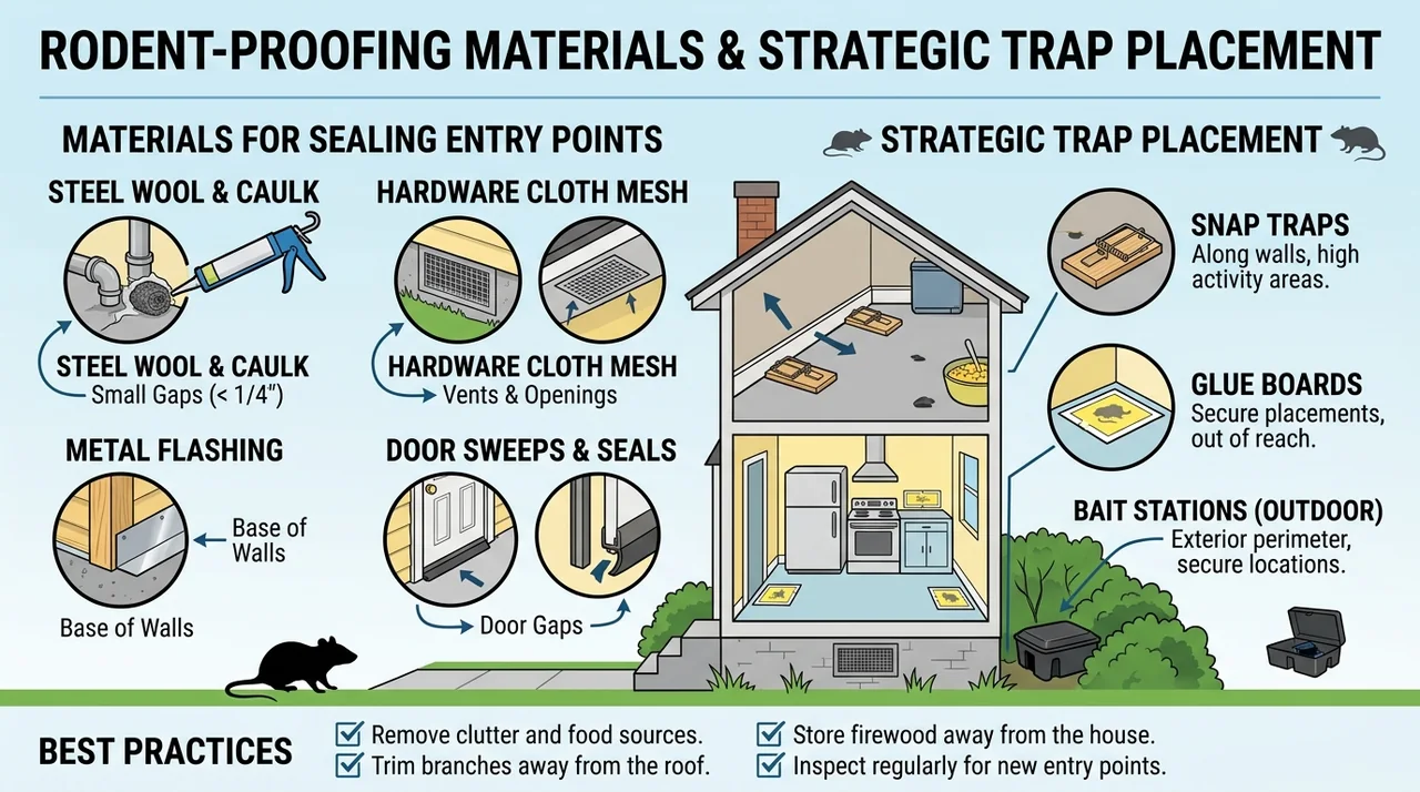 Rodent-Proofing Materials & Trap Placement Rodent-Proofing Materials & Trap Placement