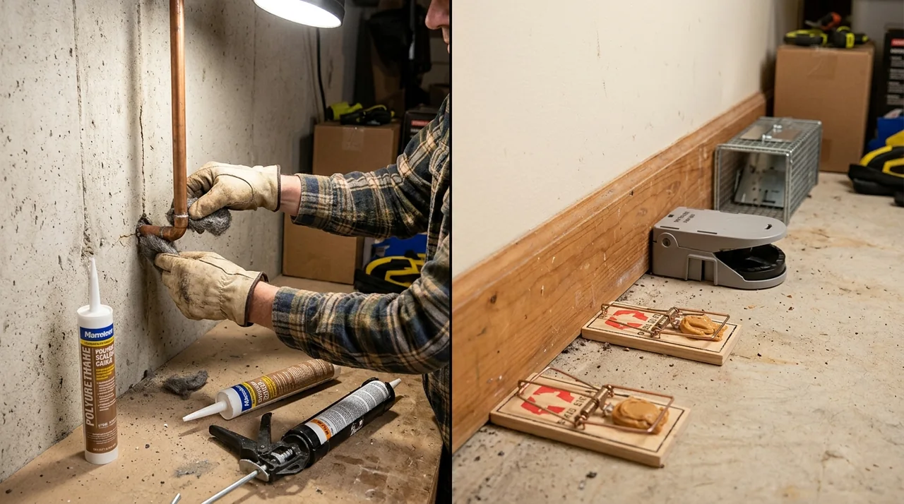 Sealing Entry Points & Trapping Mice Sealing Entry Points & Trapping Mice
