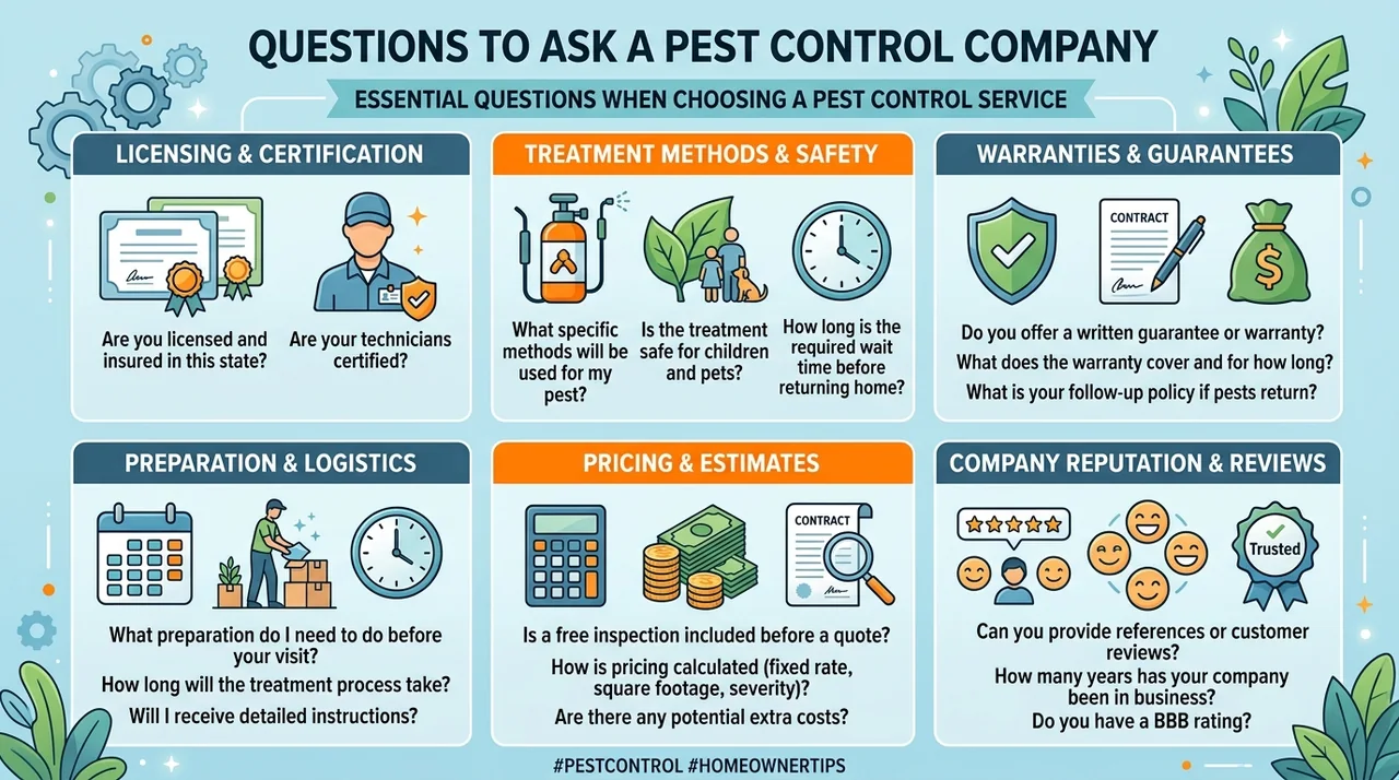 Questions to Ask a Pest Control Company